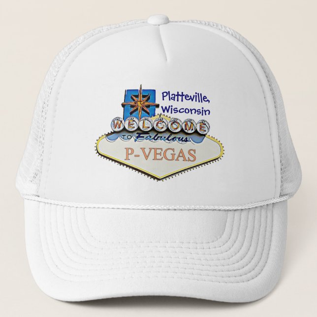 Platteville, Wisconsin P-Vegas Casquette de base-b (Devant)
