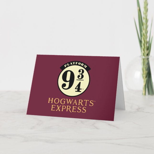 Plattform 9 3/4 HOGWARTS™ EXPRESS-Symbol Karte (Vorderseite)
