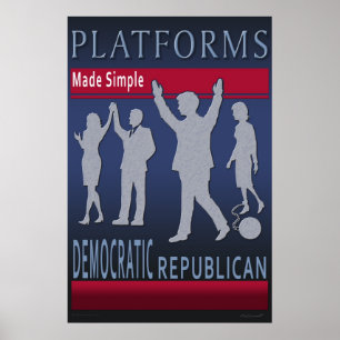 Plattformen aus einem einfachen 1-Poster Poster
