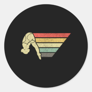 Plattformtaucher Springboard Runder Aufkleber