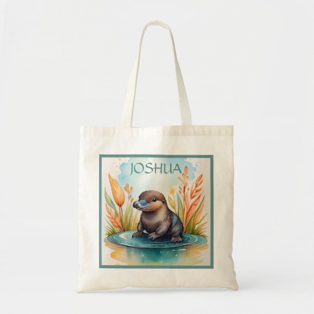 Platypus babyaustralische Aquarellschule Tragetasche (Vorne)