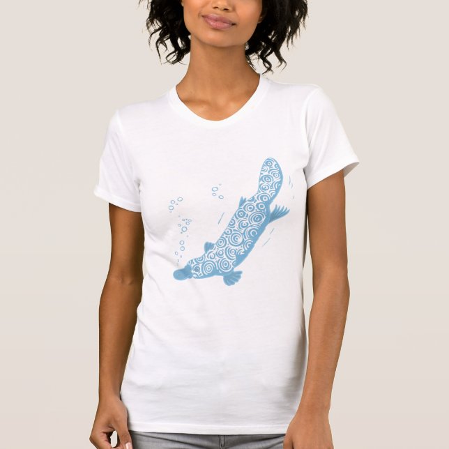 Platypus blauer Frauenschuh T-Shirt (Vorderseite)
