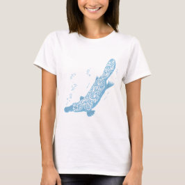 Platypus blauer hue stilisierte tee