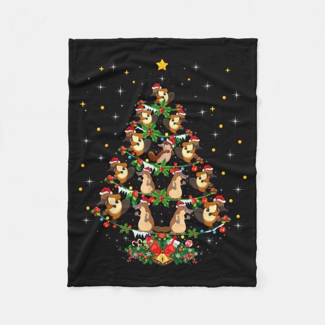 Platypus Christmas Tee Gift Santa Hat Platypus Chr Fleecedecke (Vorderseite)