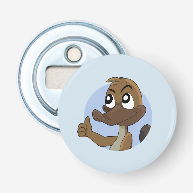 Platypus, der den Cartoon-Flaschenöffner aufhält Flaschenöffner (Vorderseite)
