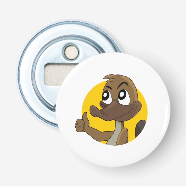 Platypus, der den Cartoon-Flaschenöffner aufhält Flaschenöffner (Vorderseite)