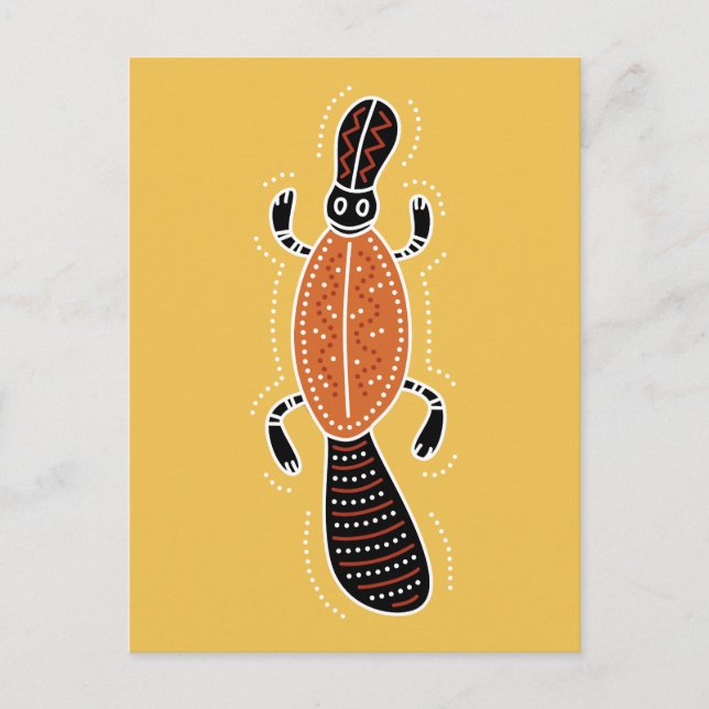 Platypus Dotted Design Postkarte (Vorderseite)