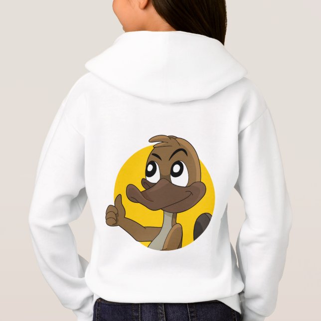Platypus giving thumbs up   hoodie (Rückseite)