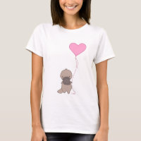 Platypus Holding Heart Balloon