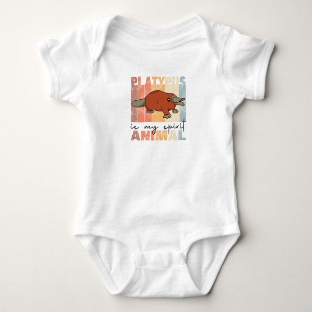 Platypus ist mein Geist Tier - süße Platypus Baby Strampler (Vorderseite)