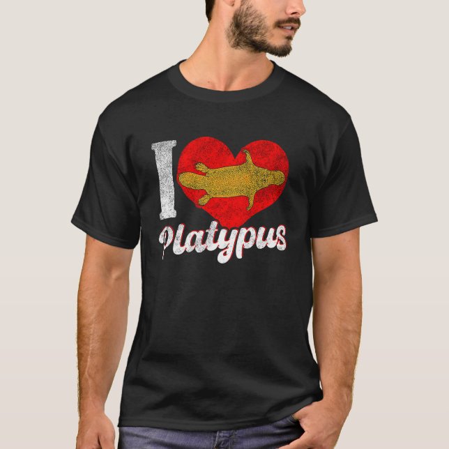 Platypus Liebe Australien Australisches Tier T-Shirt (Vorderseite)