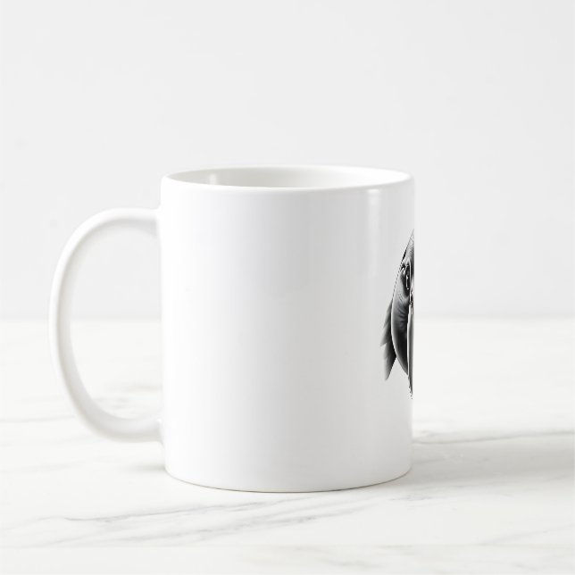 Platypus Lover T - Shirt - Realistisch Schwarz & W Kaffeetasse (Links)