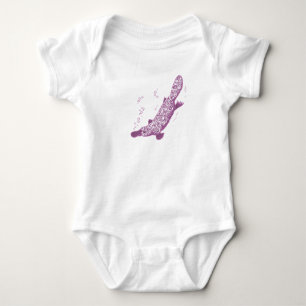Platypus mauve Baby Strampler / T - Shirt