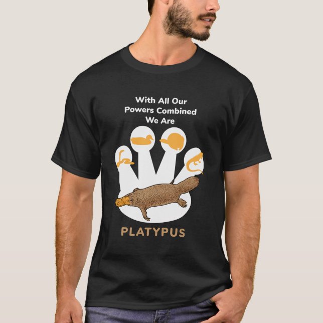 Platypus-Power Kombiniert I Niedlich Platypus Aust T-Shirt (Vorderseite)