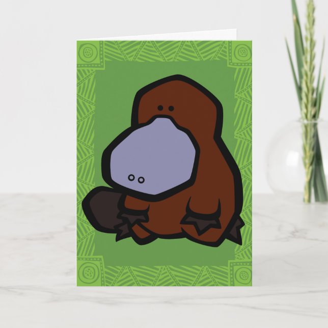 Platypus Puzzle Grußkarte Karte (Vorderseite)