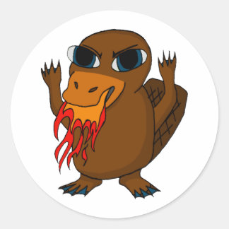 Platypus Runder Aufkleber