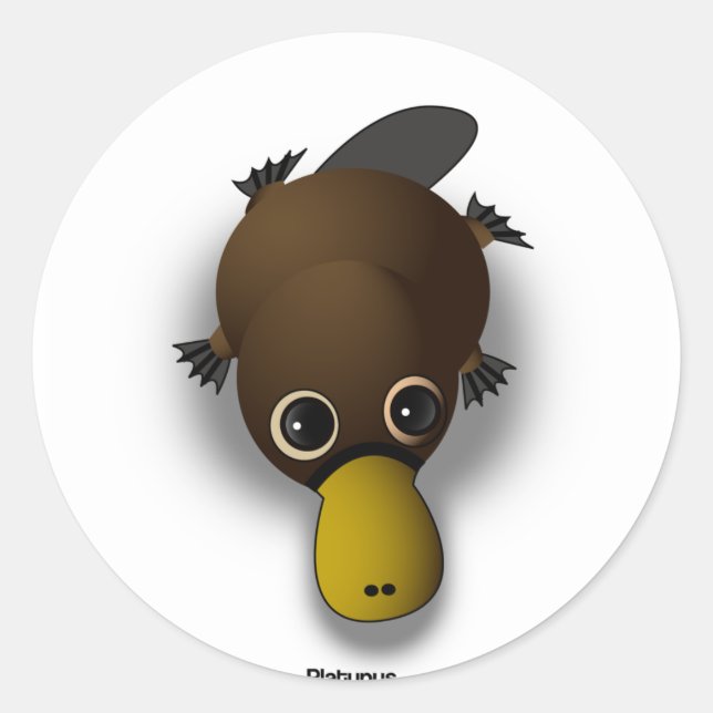 Platypus Runder Aufkleber (Vorderseite)