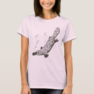 Platypus tierischer grafischer grauer T - Shirt