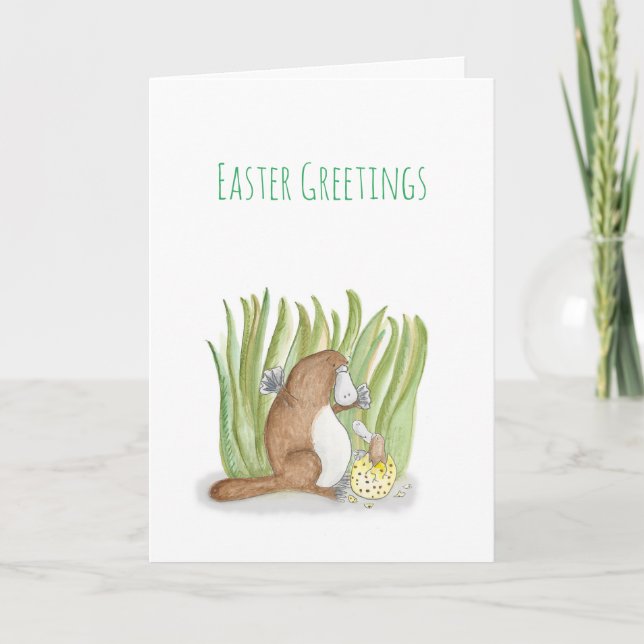 Platypus und Eierkarte Karte (Vorderseite)