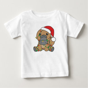 Platypus Weihnachts-Wintertiere Urlaub Platypus Baby T-shirt