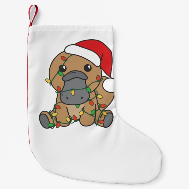 Platypus Weihnachts-Wintertiere Urlaub Platypus Kleiner Weihnachtsstrumpf (Vorderseite)