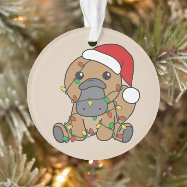Platypus Weihnachts-Wintertiere Urlaub Platypus Ornament (Baum)