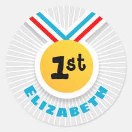 Platz 1 runder aufkleber