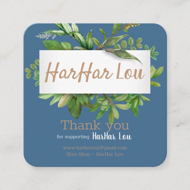 Platz, 2,5 Zoll x 2,5" Visitenkarte (Vorderseite)