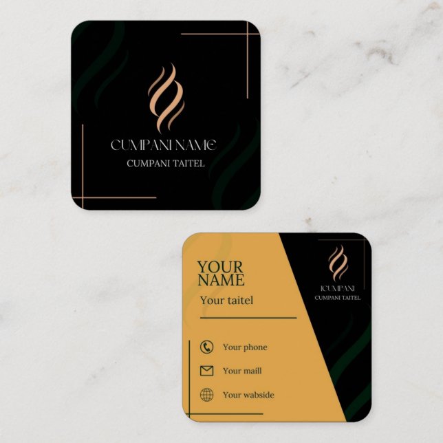 Platz, 2,5 Zoll x 2,5" Visitenkarte (Vorne/Hinten)