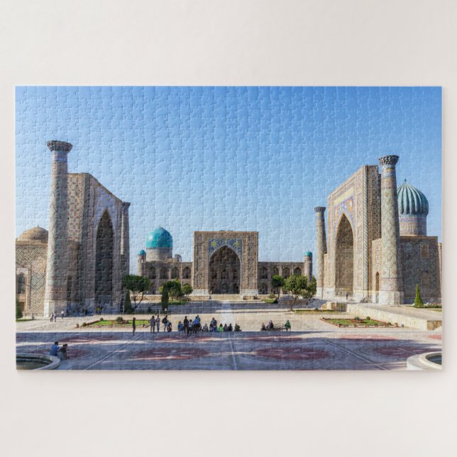 Platz bei Sonnenuntergang - Samarkand, Usbekistan (Horizontal)