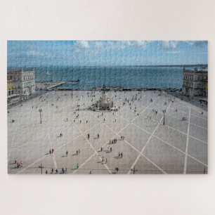 Platz des Handels von oben in Lissabon, Portugal