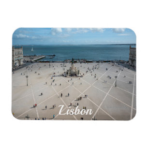 Platz des Handels von oben in Lissabon, Portugal Magnet