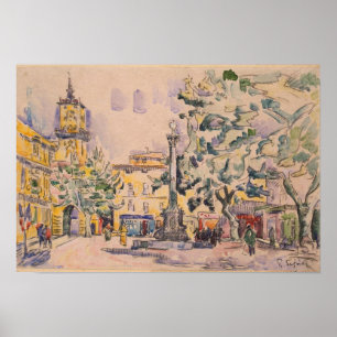 Platz des Hotel de Ville in Aix-en-Provence Poster