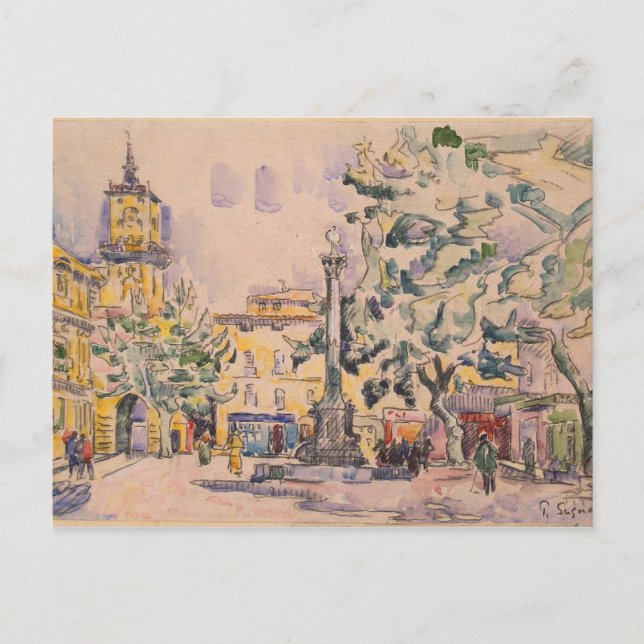 Platz des Hotel de Ville in Aix-en-Provence Postkarte (Vorderseite)
