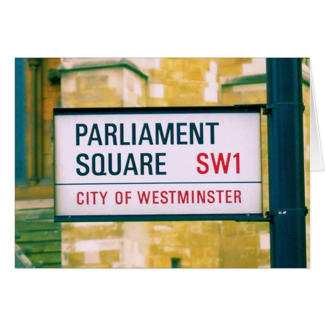 Platz des Parlaments - Stadt Westminster-Zeichen (Vorderseite (Horizontal))