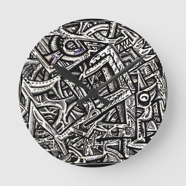 Platz eins von Brian Benson Runde Wanduhr (Vorderseite)