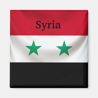 Platz-Flagge Syriens, zeremoniell drapiert Magnet