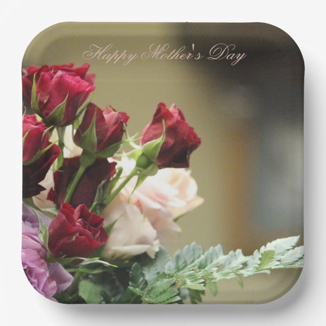 Platz für Blumenfotografie Pappteller (Vorderseite)