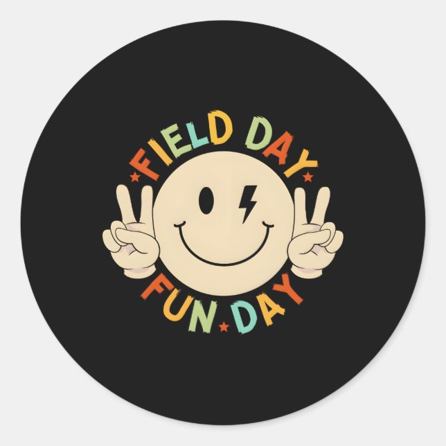 Platz für Feldaufenthalte für Lehrer Runder Aufkleber (Vorderseite)