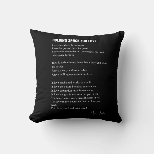 Platz für Liebe Gedicht Kissen (Vorderseite)