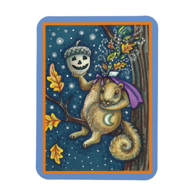 PLATZ FÜR SCHLAFHOLZ & ACORN, FUNNY HALLOWEEN MAGNET (Vertikal)