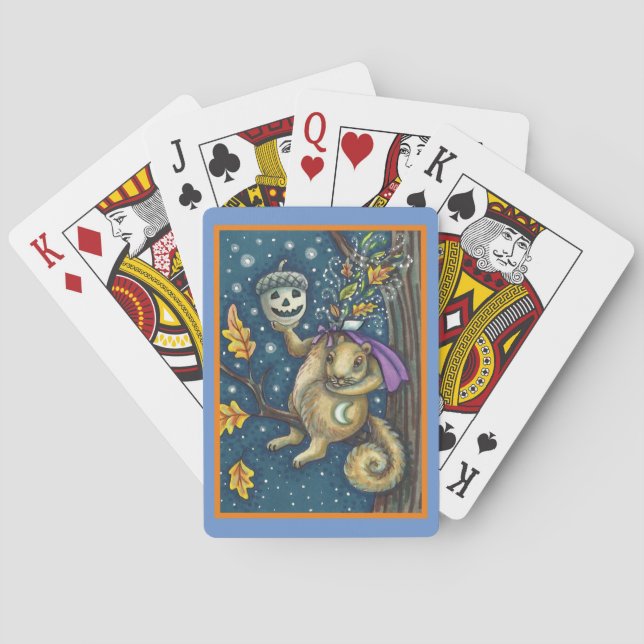 PLATZ FÜR SCHLAFHOLZ & ACORN, FUNNY HALLOWEEN SPIELKARTEN (Rückseite)