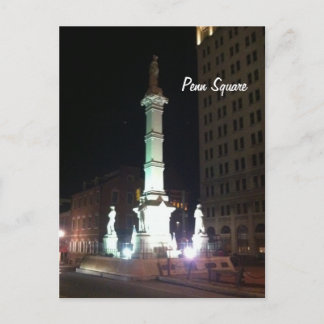 Platz in der Nacht Postkarte