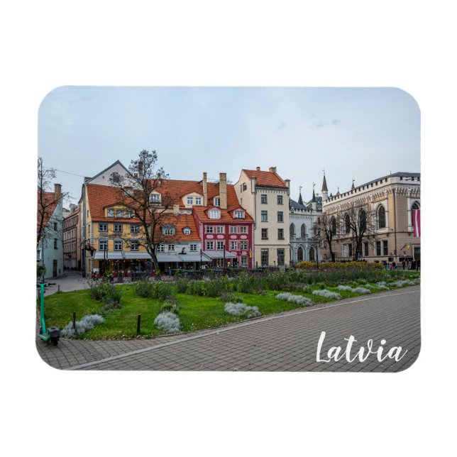 Platz Livu in Riga, Lettland Magnet (Horizontal)