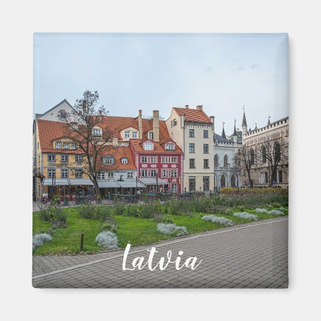 Platz Livu in Riga, Lettland Magnet (Vorne)