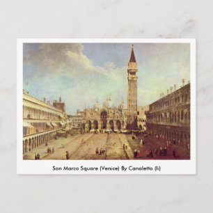 Platz San Marco (Venedig) Von Canaletto (II) Postkarte