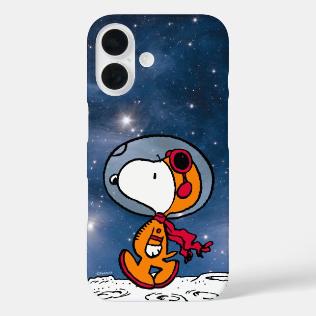 PLATZ | Snoopy Astronaut iPhone 16 Hülle (Rückseite)