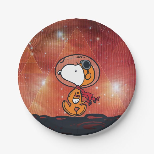 PLATZ | Snoopy Geometric Moon Walk Pappteller (Vorderseite)