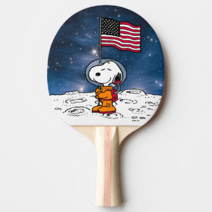 PLATZ Snoopy mit Flaggenastronaut Tischtennis Schläger