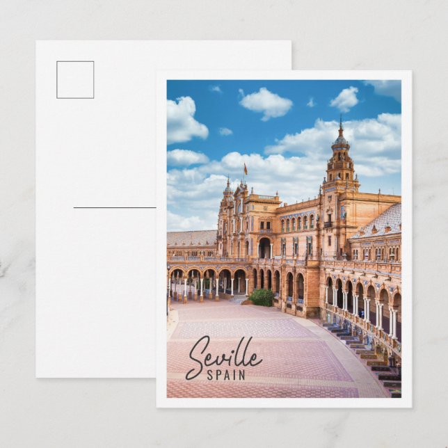 Platz Spanien Sevilla Spanien Postkarte (Vorne/Hinten)